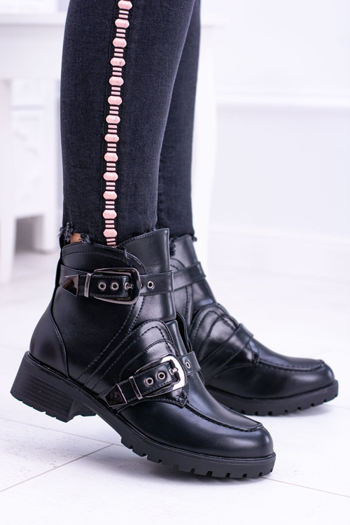 Чоботи жіночі на пряжці Утеплені Скаді