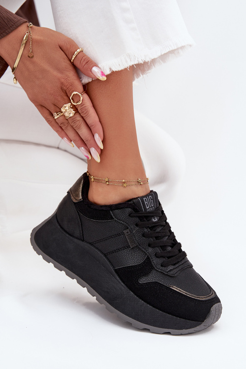 Утеплені Жіночі Кросівки На Платформі Big Star SS274007 HI-POLY SYSTEM Чорні