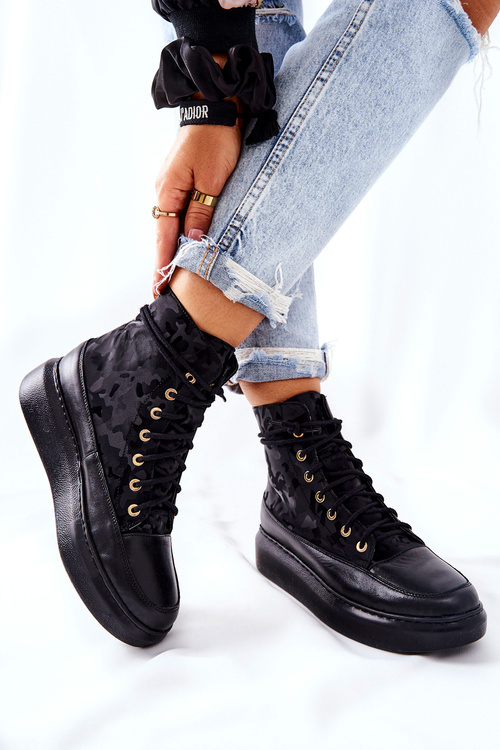 Спортивне шкіряне взуття Lewski 3034 Black Moro