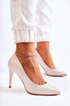 Туфлі Sergio Leone Pearl Stiletto Pumps Beige Feliciana