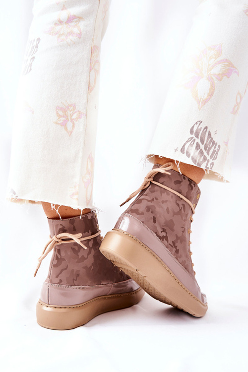 Спортивне шкіряне взуття Lewski 3034 Beige Moro