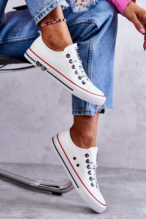 Жіночі шкіряні кросівки Big Star KK274095 Білі