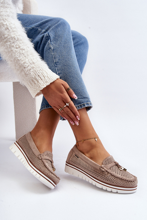 Жіночі сині мокасини Twista з вирізом