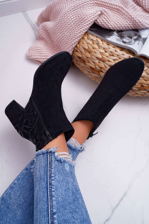 Чоботи жіночі на шпильці Sergio Leone чорні BT521