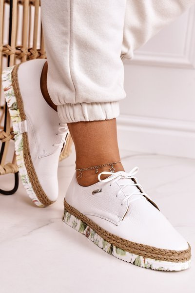 Жіночі шкіряні броги Maciejka White 02936-11