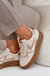Жіночі кросівки на платформі бежеві Annines