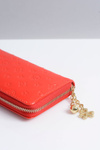 Жіночий гаманець великий червоний лакований золотий замок