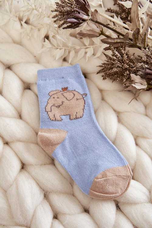 Дитячі шкарпетки зі звірятами 5 шт. Різнокольорові