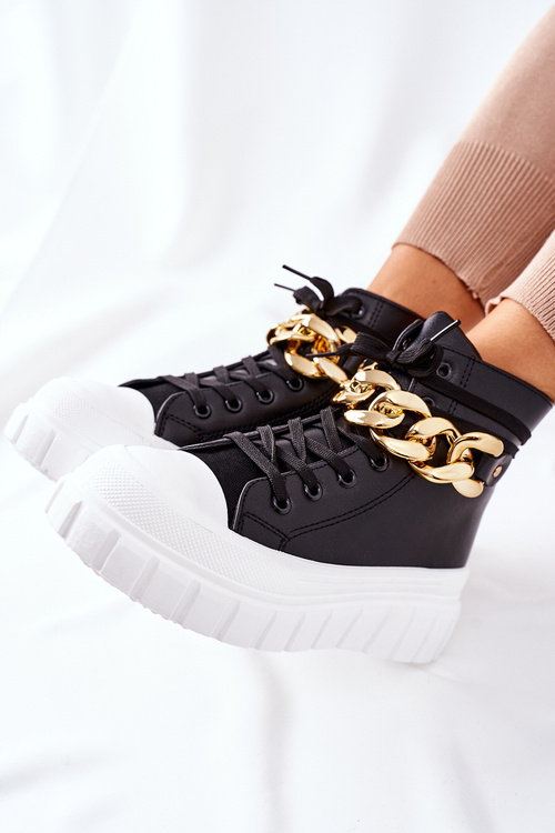 Високі кросівки на платформі Чорні La Rocca