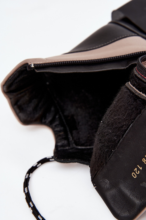 Шкіряні жіночі ботильйони на платформі з підкладкою Artiker 55C0884 Бежеві