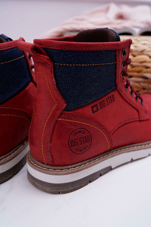 Жіночі черевики Trappers Big Star Leather Maroon EE274006