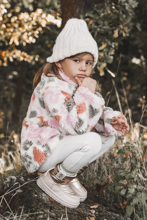 Дитячі снігові черевики Big Star KK374221 Бежево-золотий