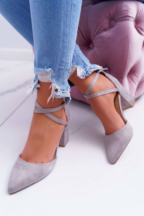 Жіночі туфлі на шпильці Grey Traffic