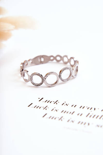 Жіночий сталевий браслет з цирконами Silver Faith