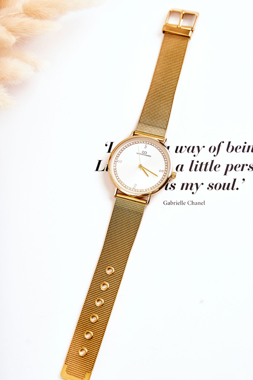 Жіночий аналоговий годинник Giorgio & Dario із золотим кубічним цирконієм