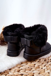 Чоботи дитячі шкіряні з флісом Чорні Madie