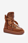 Жіночі зимові черевики зі шнурівкою D.Franklin DFSH370006 Коричневий