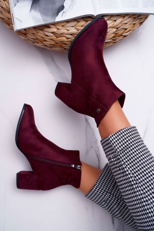Жіночі чоботи на підборах Sergio Leone Maroon BT520