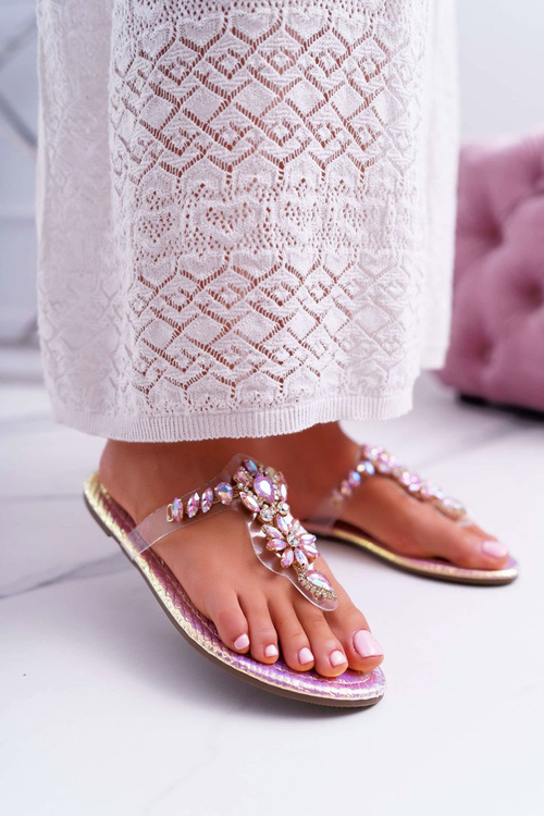 Жіночі шльопанці Lu Boo Crystals Pink Conathe