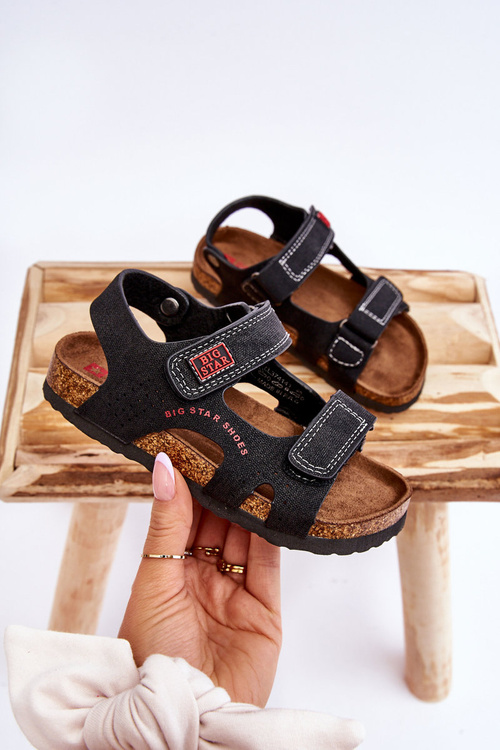 Дитячі легкі босоніжки на липучці Big Star LL374141 Чорні