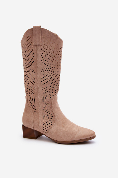 Бежеві черевики на низьких підборах Walea