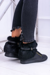 Чорні чоботи Lu Boo з натуральним хутром Gisele