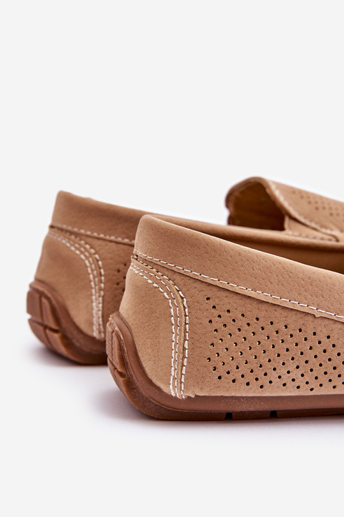 Чоловічі класичні замшеві лофери бежеві Felixo