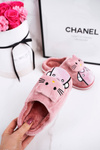 Дитячі утеплені домашні тапочки Powder Pink Kitty