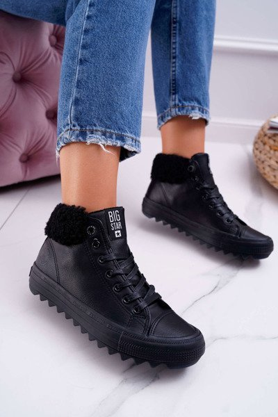 Жіночі кросівки Big Star High Warmed Black EE274145