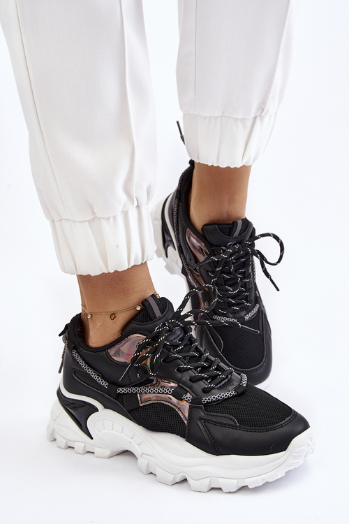 Жіноче спортивне взуття на платформі Black Minea