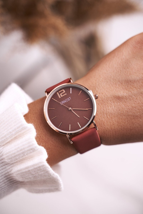 Жіночий годинник Ernest Red Rose Gold Elena