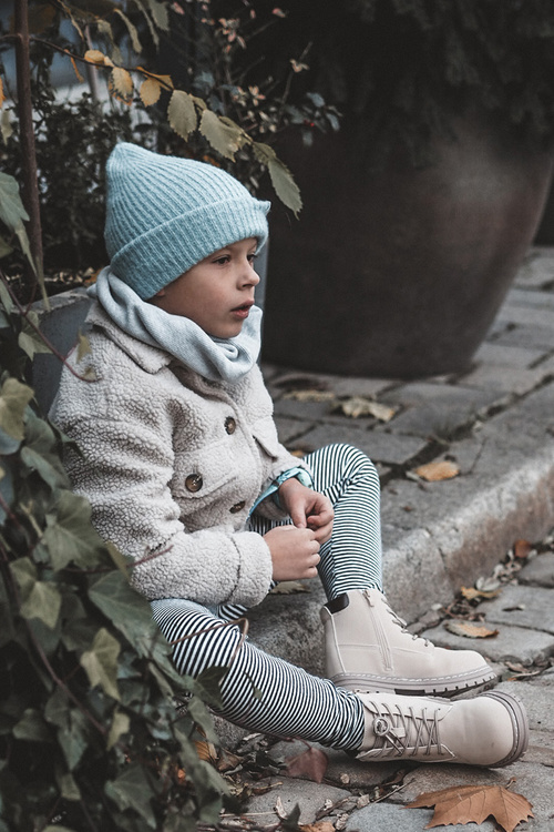 Дитячі черевики Trapper на блискавці бежеві Bansi