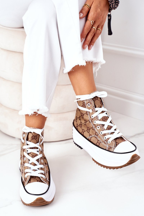 Високі кросівки на платформі Brown Electric Love