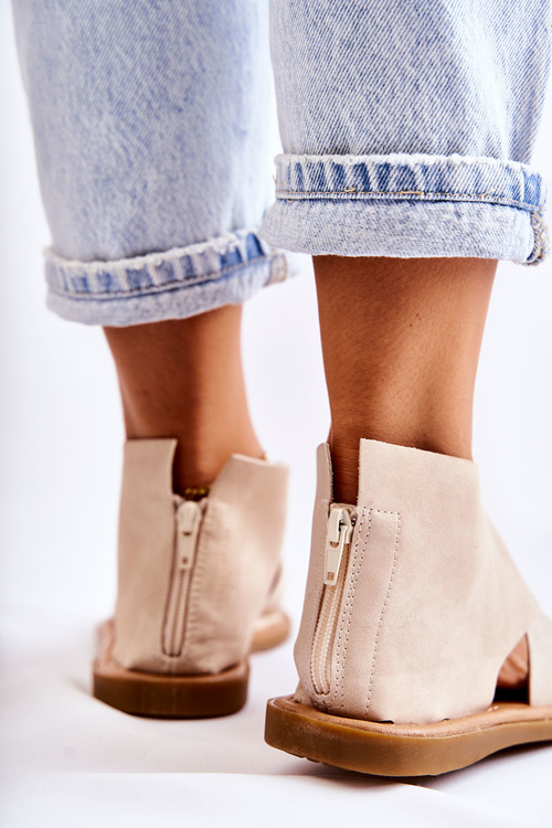 Жіночі шкіряні босоніжки Broad Foot Beige Catalise