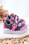 Дитяче спортивне взуття на липучці Befado 516P091 Сіро-рожевий