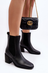Жіночі ботильйони на високих підборах Чорні Creazza