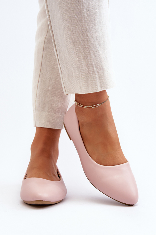 Жіночі балетки з екошкіри рожеві Tindomiel