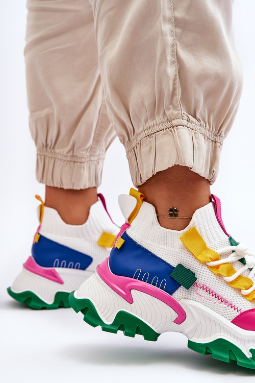 Жіночі кросівки біло-зелені Keaton