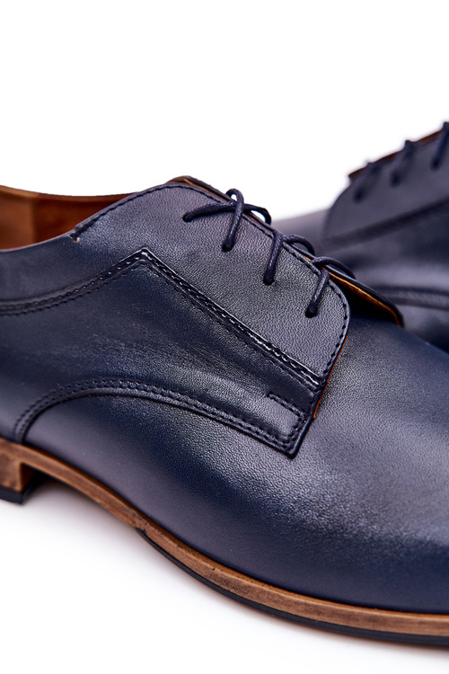 Елегантне шкіряне взуття Bednarek 684 темно-синій