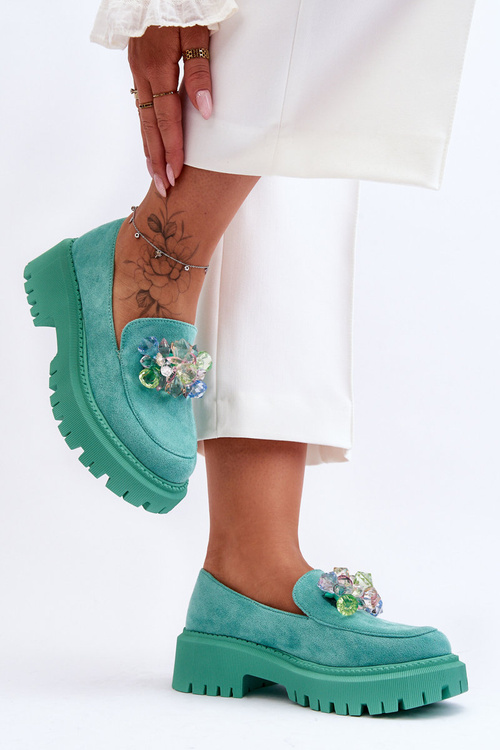 Жіночі лофери Crystal Green Avril