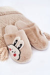 Жіночі хутряні тапочки з кроликом бежеві Тріша