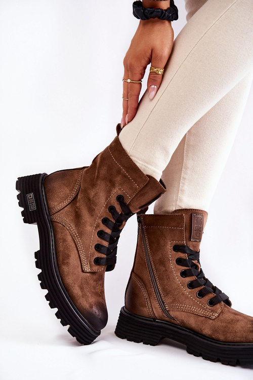 Жіночі замшеві чоботи Big Star KK274504 Коричневі