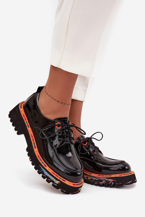 Шкіряне жіноче лаковане взуття Artiker 57C0176 Чорне