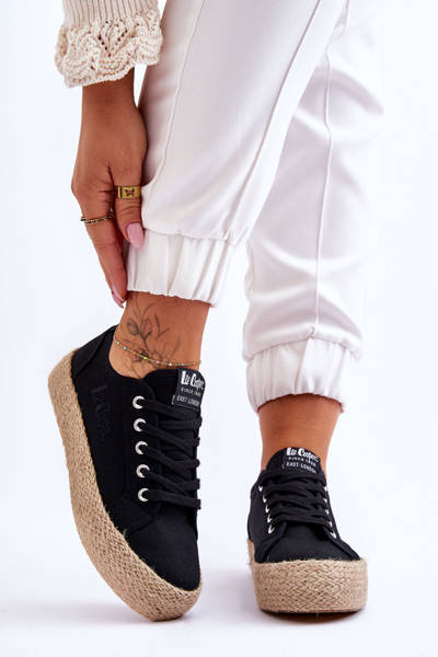 Модні плетені кросівки Lee Cooper LCW-23-31-1797L Чорні