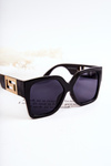 Модні жіночі сонцезахисні окуляри V120045 Чорні