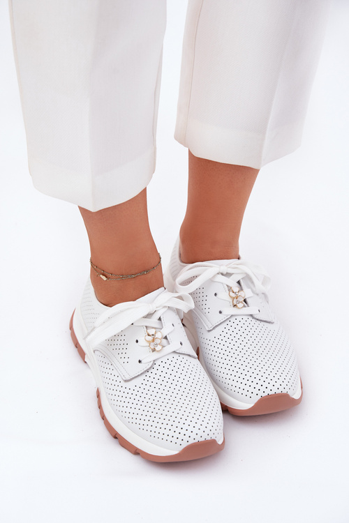 Шкіряні Жіночі Напівчеревики З Кліпсою Artiker 54C1810 Білі