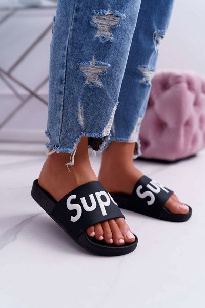 Жіночі шльопанці чорні Super Losaria
