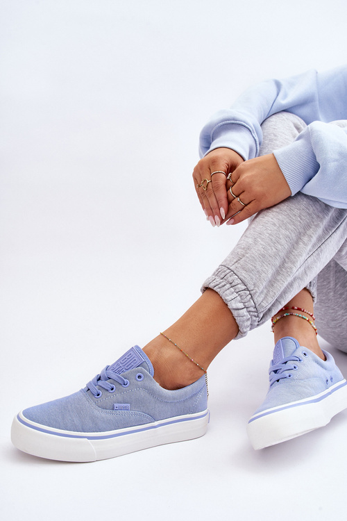 Тканинні кросівки на платформі Big Star LL274145 сині