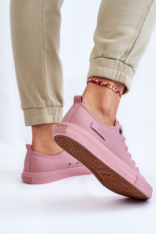 Жіночі класичні низькі кросівки Big Star LL274027 Рожеві