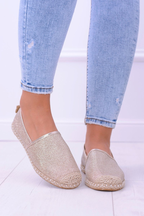 Lu Boo Золоті блискучі еспадрільї